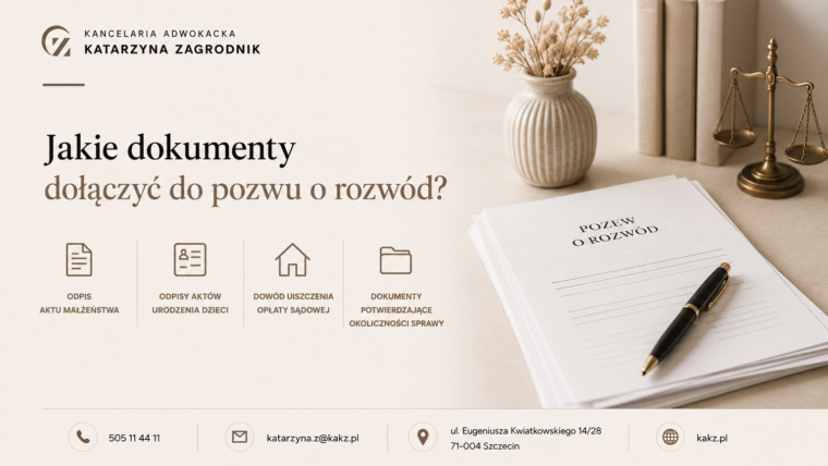 Jakie dokumenty dołączyć do pozwu o rozwód?